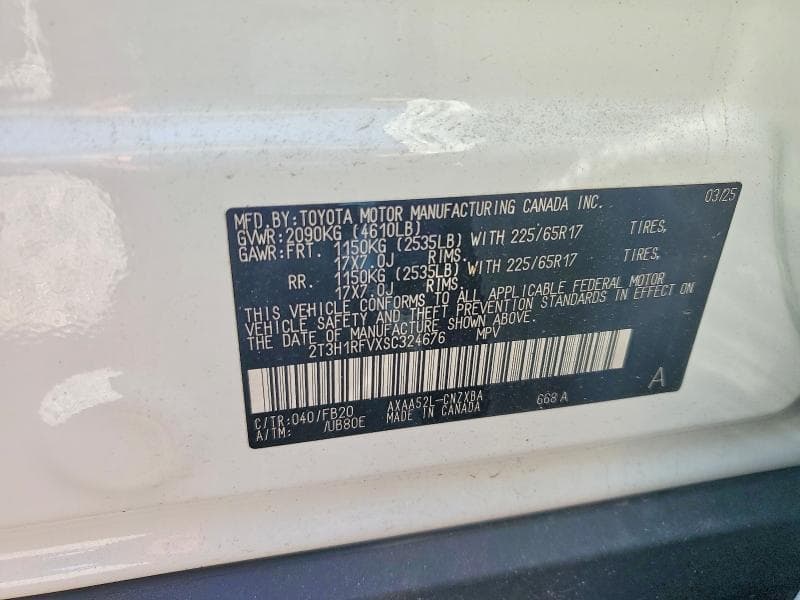 2025 TOYOTA RAV4 LE 12