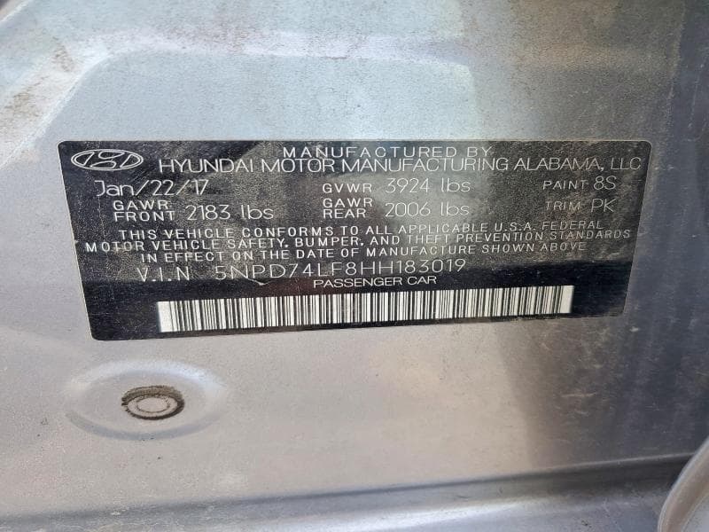 2017 HYUNDAI ELANTRA SE 12