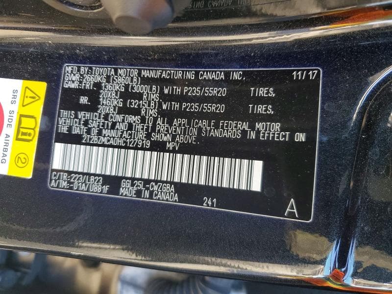 2017 LEXUS RX 350 BASE 13
