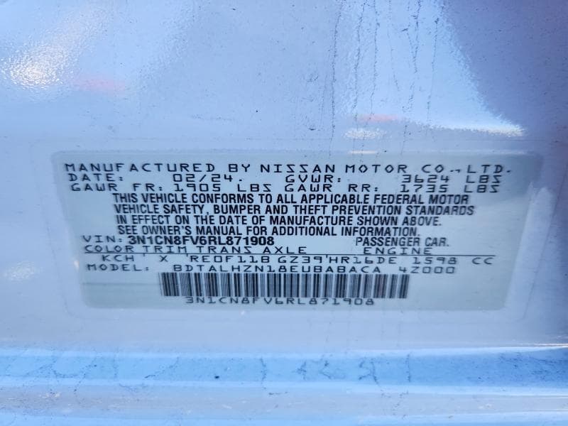 2024 NISSAN VERSA SR 13