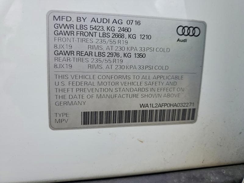 2017 AUDI Q5 PREMIUM PLUS 12