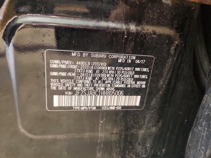 2017 SUBARU FORESTER 2.5I 13