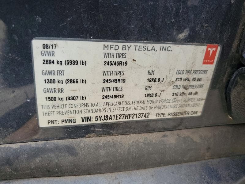 2017 TESLA MODEL S 12