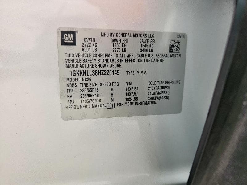 2017 GMC ACADIA SLE 13