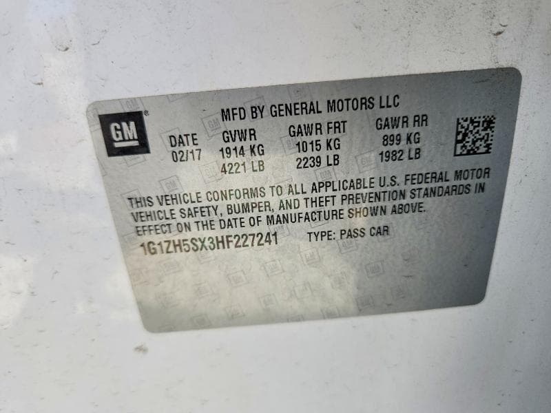 2017 CHEVROLET MALIBU PREMIER 12