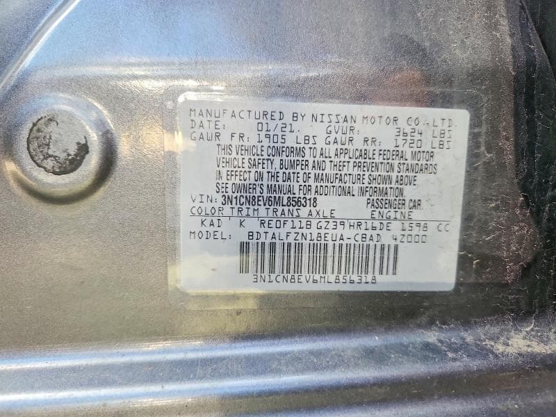 2021 NISSAN VERSA SV 12