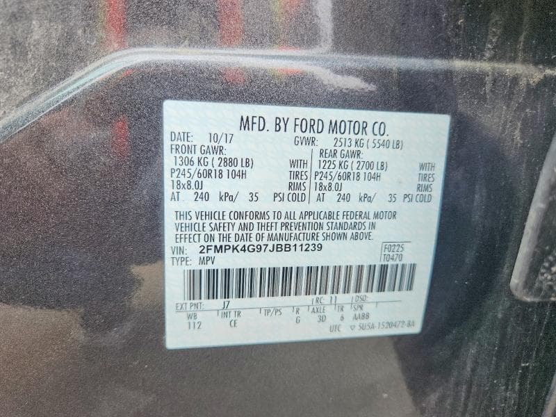 2018 FORD EDGE SE 12