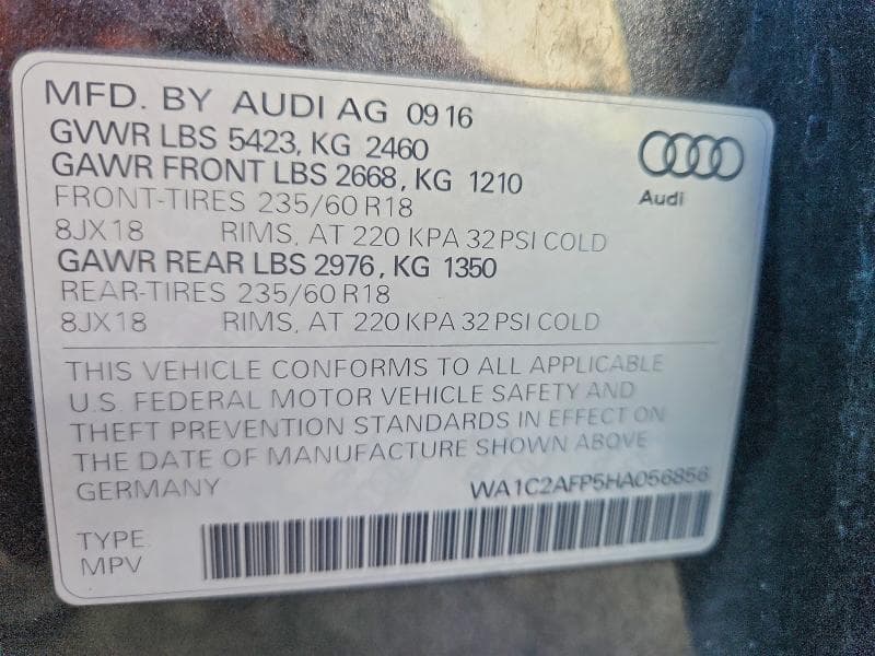 2017 AUDI Q5 PREMIUM 12