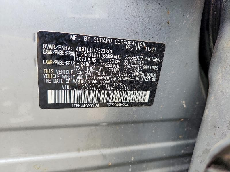 2021 SUBARU FORESTER 13