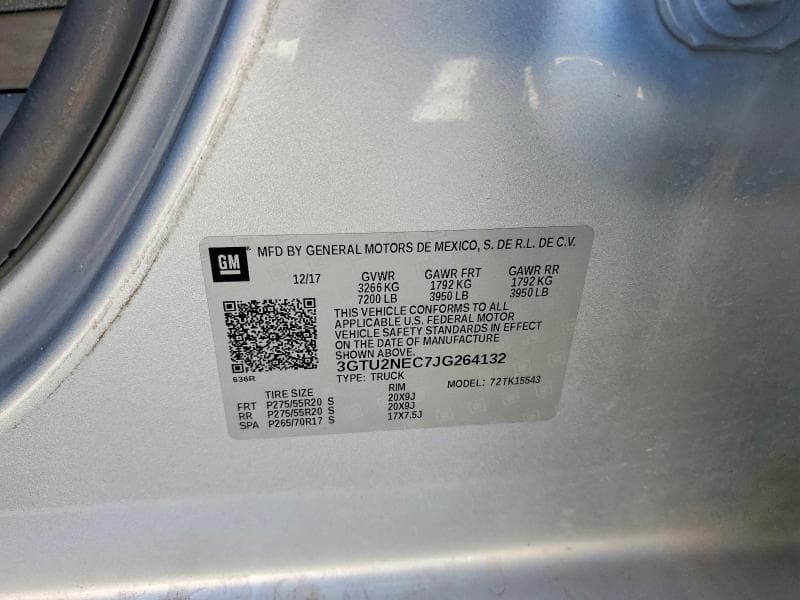 2018 GMC SIERRA K1500 SLT 12