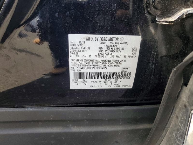 2020 FORD EXPLORER XLT 13