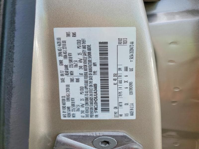 2018 FORD ESCAPE SEL 13