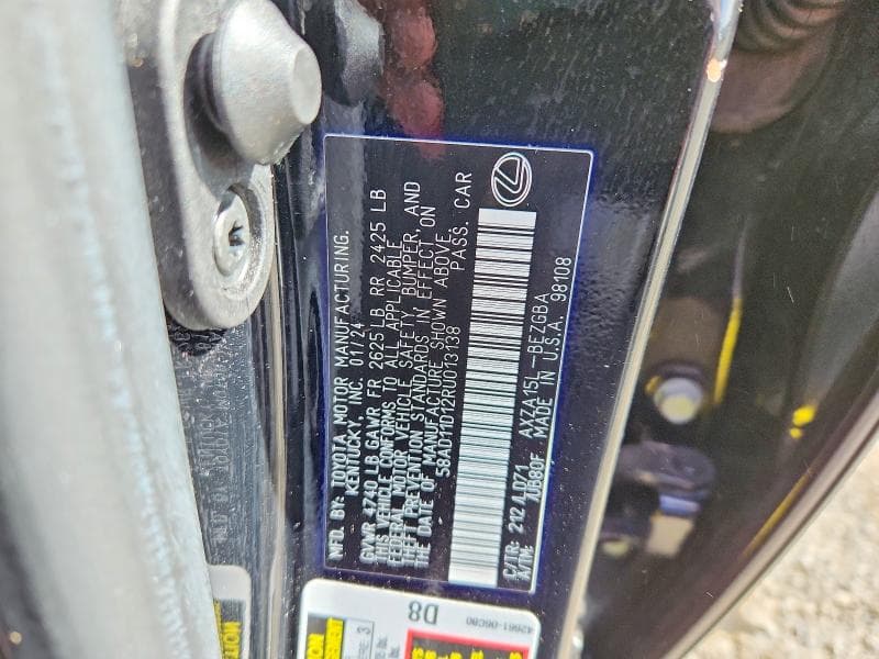 2024 LEXUS ES 250 BASE 12