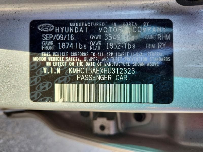 2017 HYUNDAI ACCENT SE 12