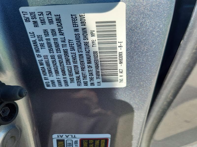 2017 HONDA CR-V EXL 14
