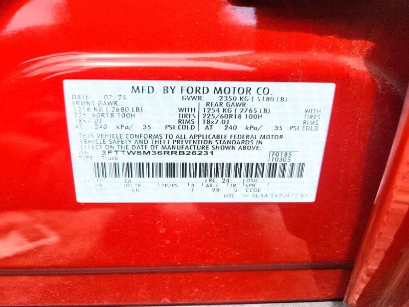 2024 FORD MAVERICK LARIAT 12