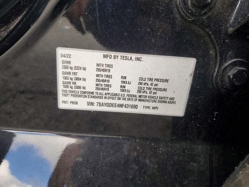 2022 TESLA MODEL Y 12