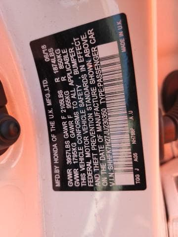 2018 HONDA CIVIC LX 12