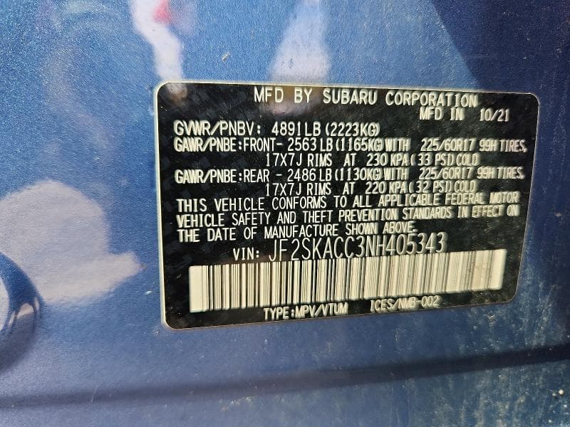 2022 SUBARU FORESTER 13