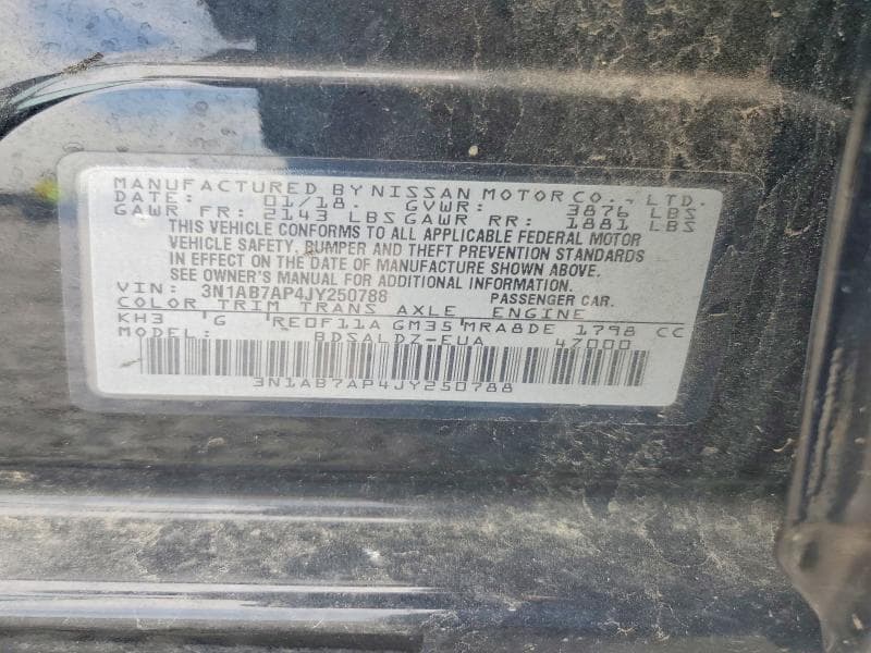 2018 NISSAN SENTRA SV 12