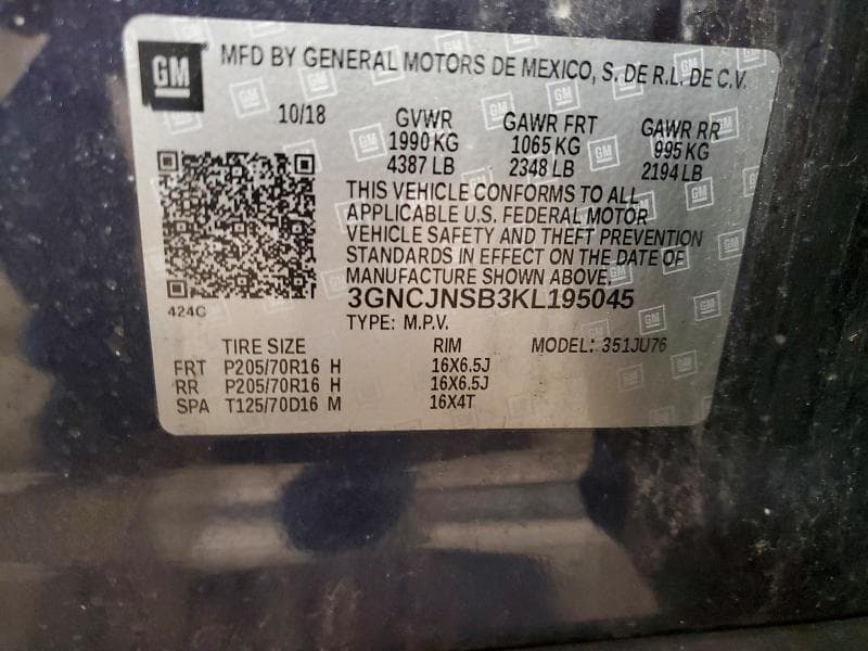 2019 CHEVROLET TRAX LS 14