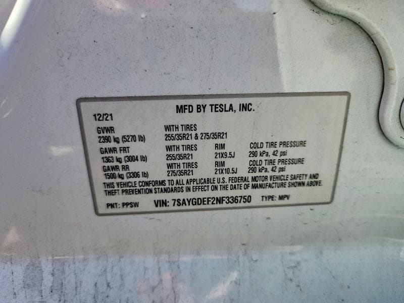 2022 TESLA MODEL Y 12
