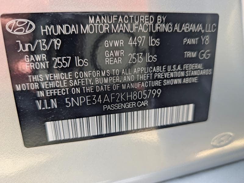 2019 HYUNDAI SONATA SEL 13