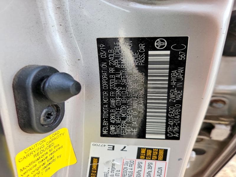 2019 TOYOTA PRIUS PRIME ADVANCED 12