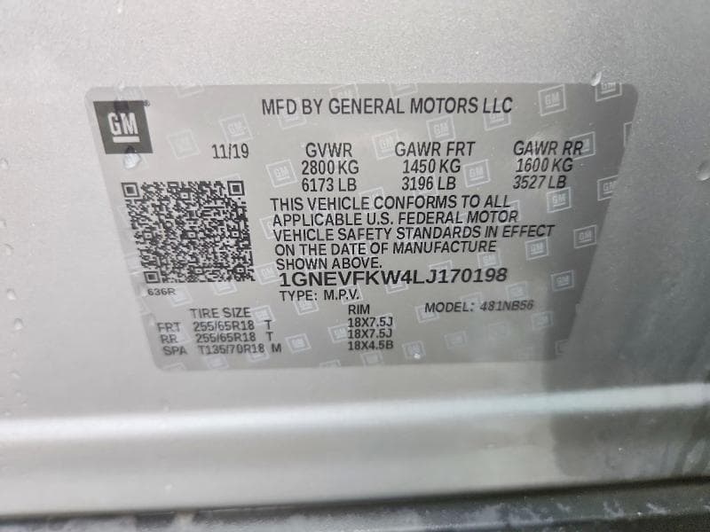 2020 CHEVROLET TRAVERSE LS 13