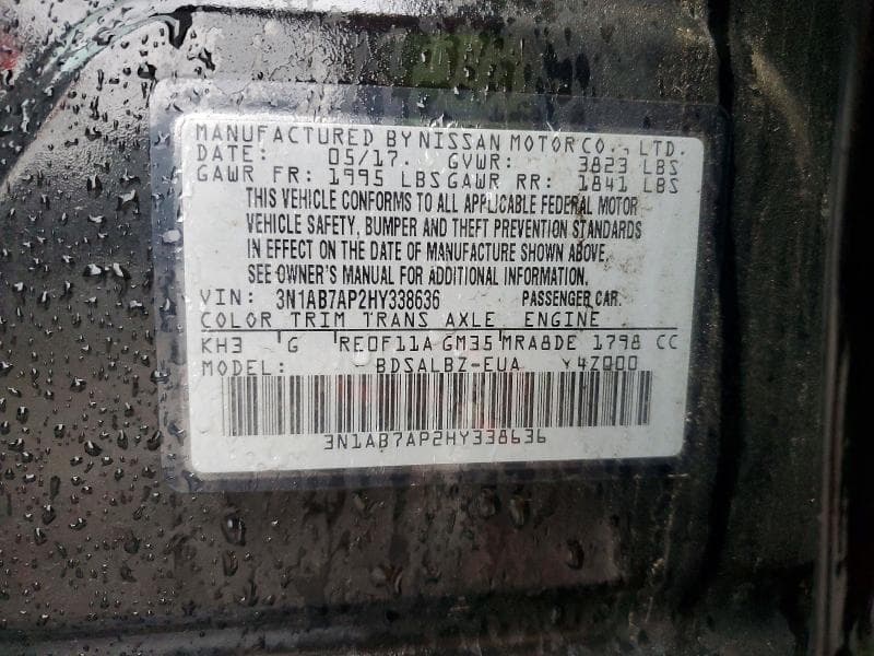 2017 NISSAN SENTRA S 12
