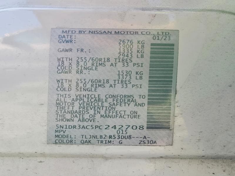 2023 NISSAN PATHFINDER S 13