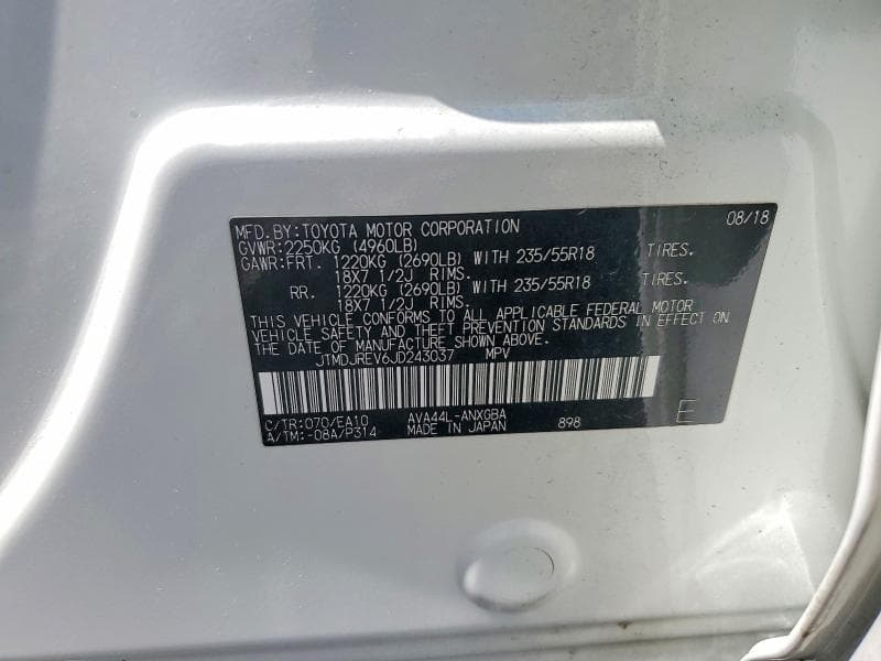 2018 TOYOTA RAV4 HV LIMITED 13