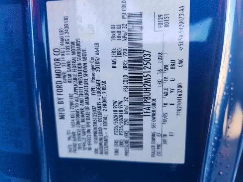 2021 FORD MUSTANG 13
