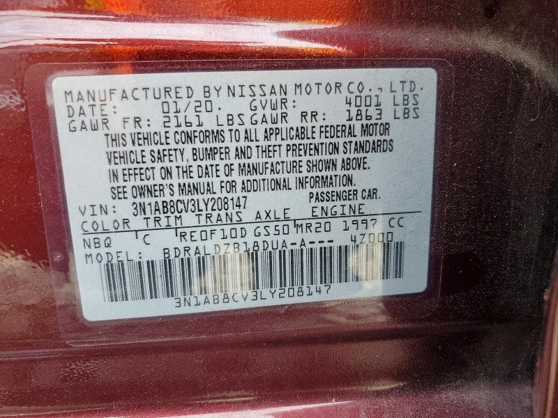 2020 NISSAN SENTRA SV 12