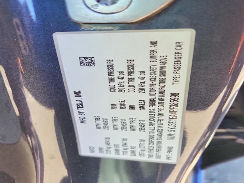 2023 TESLA MODEL 3 12