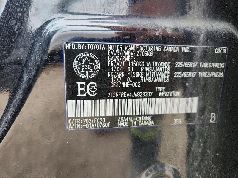 2018 TOYOTA RAV4 XLE 13