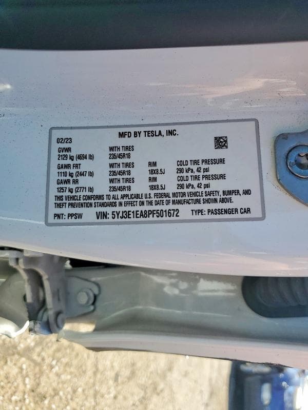 2023 TESLA MODEL 3 12