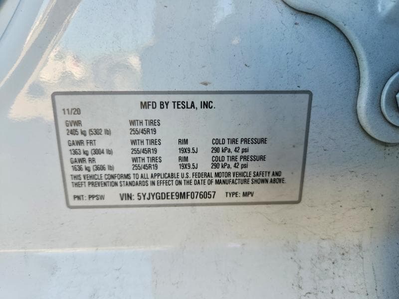 2021 TESLA MODEL Y 12