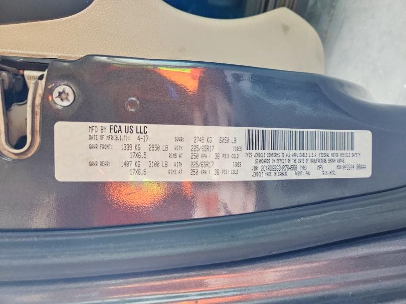 2017 DODGE GRAND CARAVAN SE 13