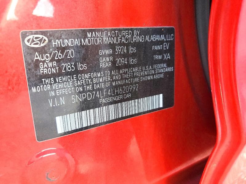 2020 HYUNDAI ELANTRA SE 12