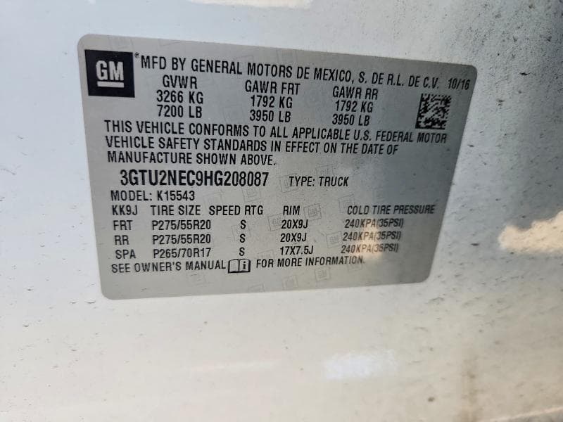 2017 GMC SIERRA K1500 SLT 13