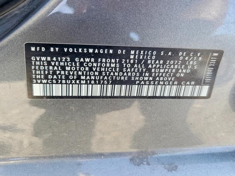 2019 VOLKSWAGEN JETTA S 12