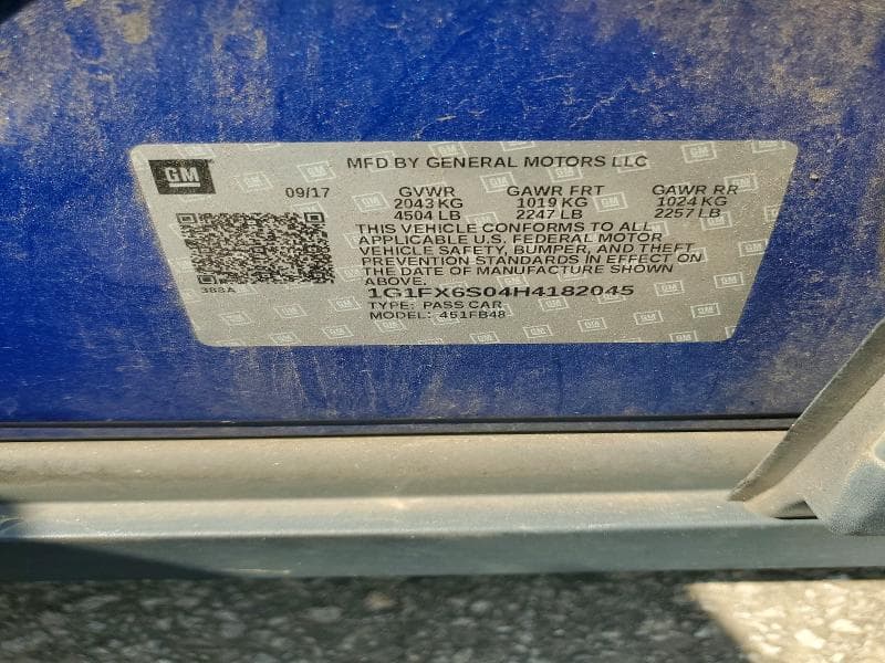 2017 CHEVROLET BOLT EV PREMIER 12