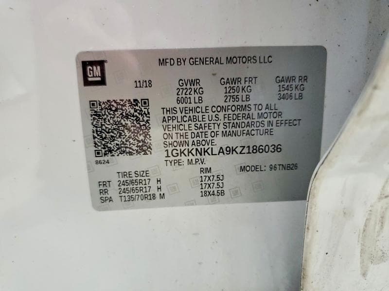 2019 GMC ACADIA SLE 13