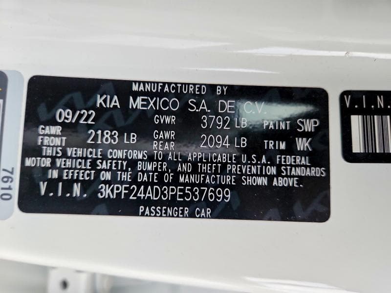 2023 KIA FORTE LXS 12