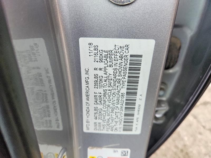 2019 HONDA ACCORD SPORT 12