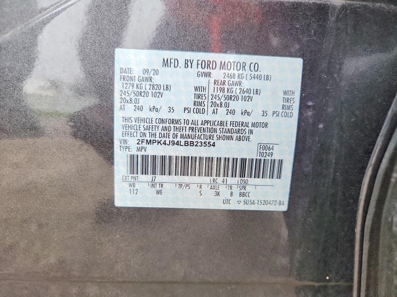 2020 FORD EDGE SEL 13