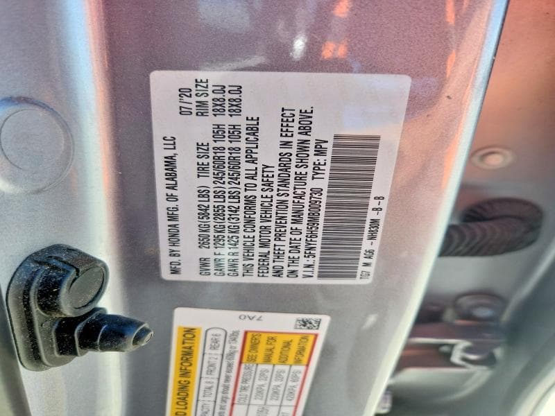 2021 HONDA PILOT EXL 13