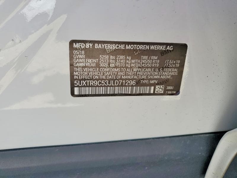 2018 BMW X3 XDRIVE30I 13