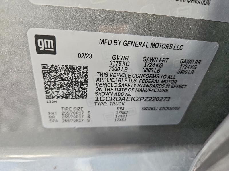 2023 CHEVROLET SILVERADO K1500 12